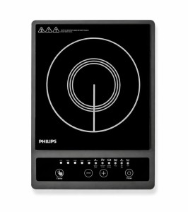 Philips HD4944/00 1500W Induction Cooktop, Push Button Control - (Blue & Black)