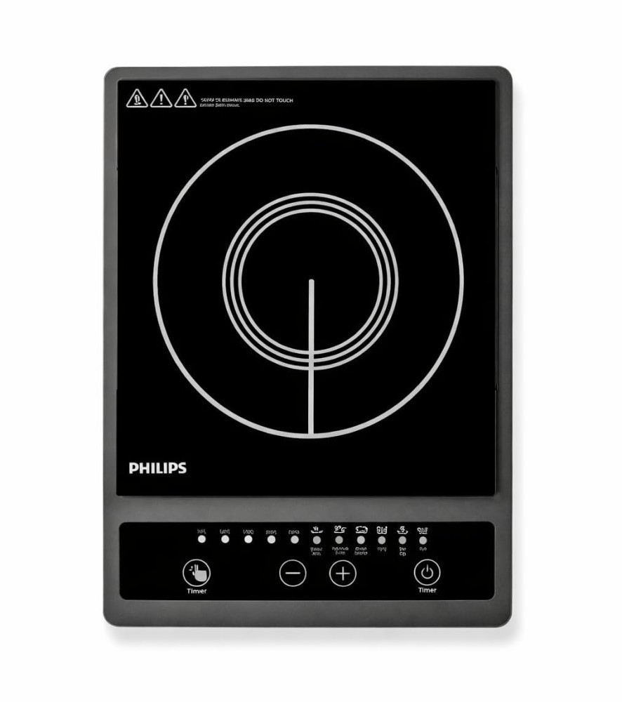 Philips HD4944/00 1500W Induction Cooktop, Push Button Control - (Blue & Black)