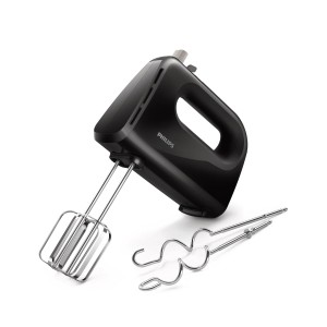 Philips HR3705/10 300W Lightweight Hand Mixer Blender with 5 Speed Control, Stainless Steel Accessories – (Black)