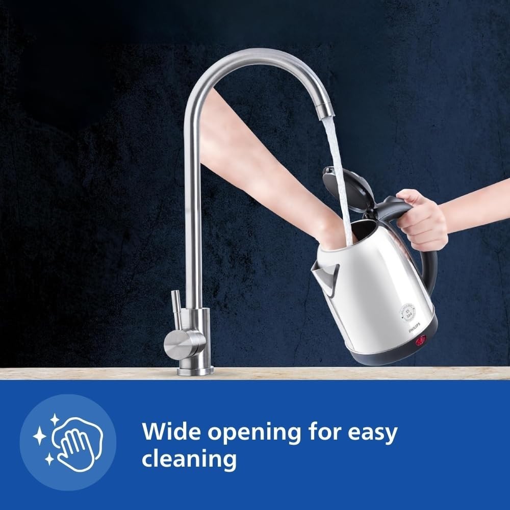 Philips HD9373/00 1.5L Electric Kettle with 25% Thicker Body and a Triple Safe Auto Cut-Off , Fast Boiling Kettle