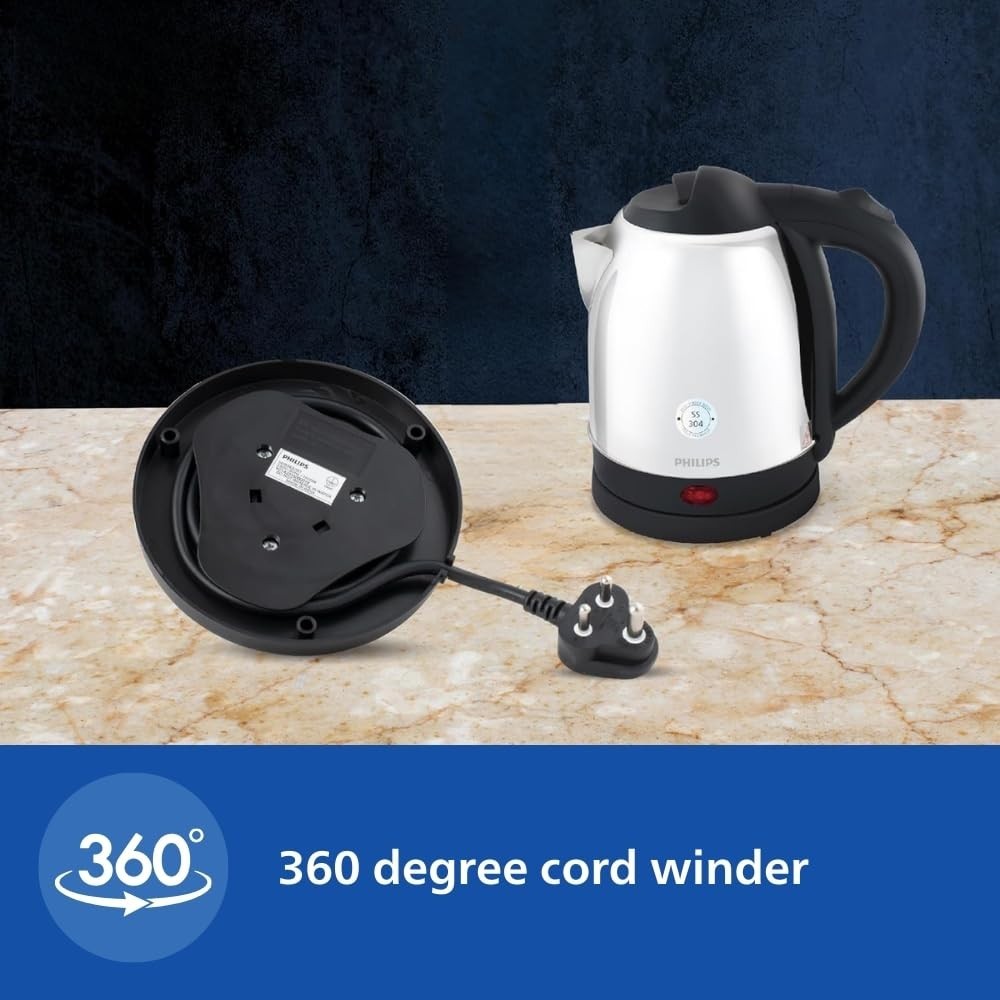Philips HD9373/00 1.5L Electric Kettle with 25% Thicker Body and a Triple Safe Auto Cut-Off , Fast Boiling Kettle