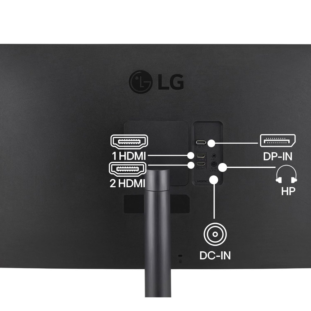 LG 32UR500K-B Ultrafine 32-inch 4K UHD (3840x2160) Computer Monitor HDR10 Built-in Speaker x2 OnScreen Control Reader Mode Flicker Safe Borderless Design HDMIx2 DisplayPort Black