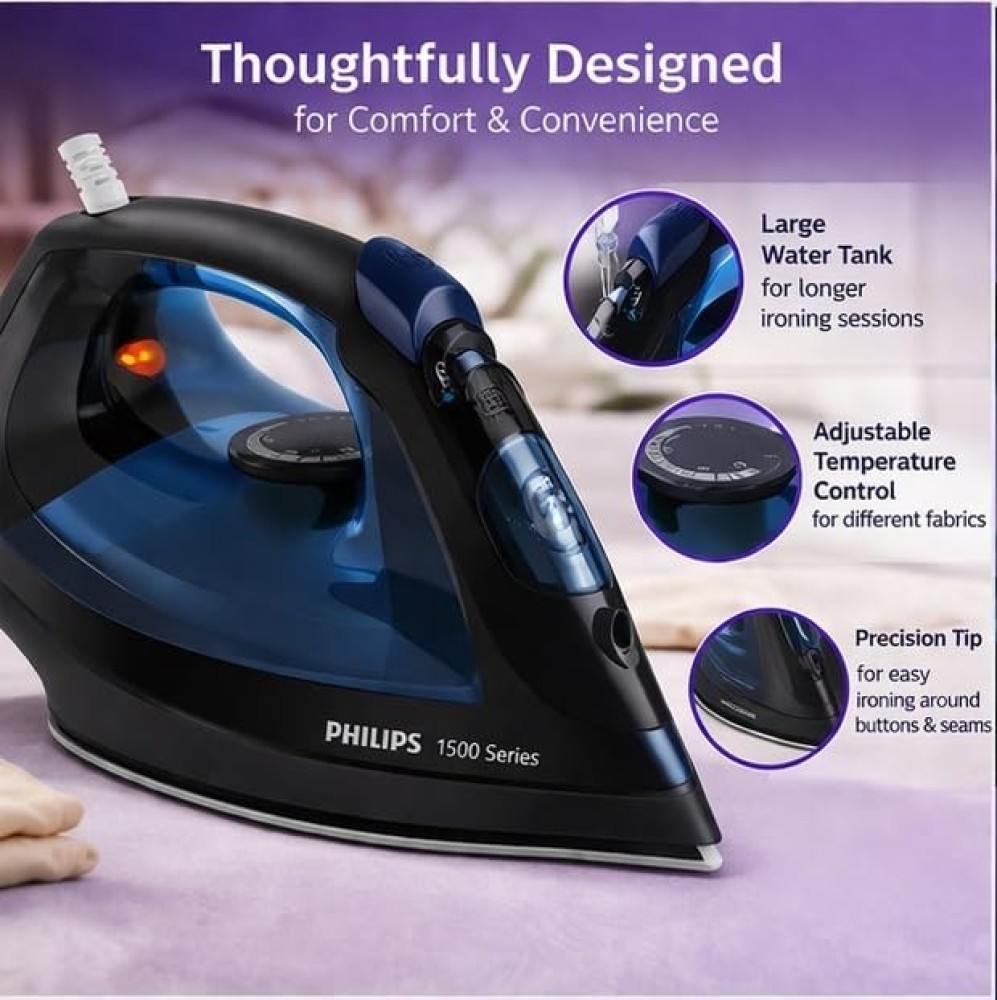 Philips DST1520/20 Steam Iron 1750W Ceramic Soleplate with Steam Boost