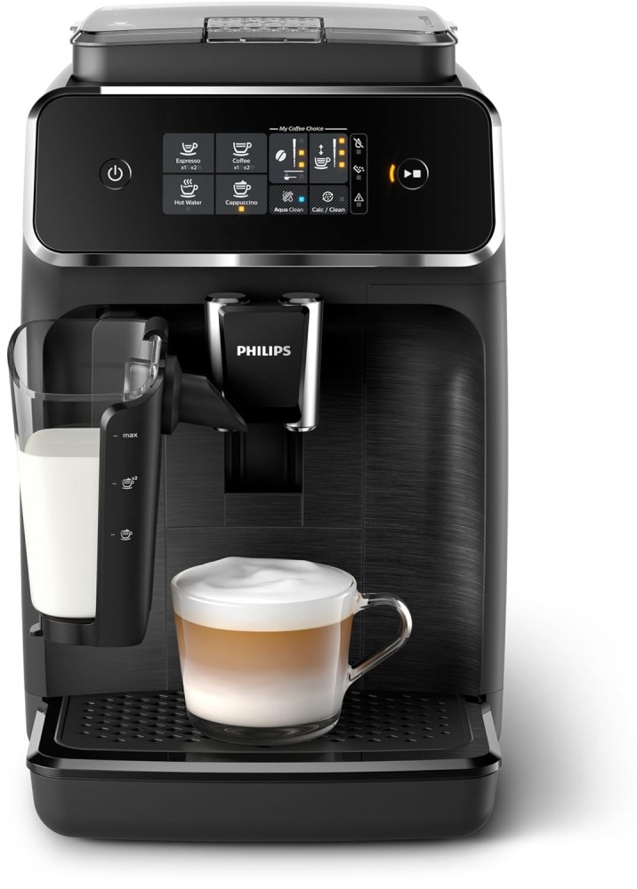 PHILIPS Versuni LatteGo EP2230/10 Fully Automatic Bean to Cup Espresso Coffee Machine, 3 One-Touch Coffees, 15 Bar Pressure, Ceramic Grinder