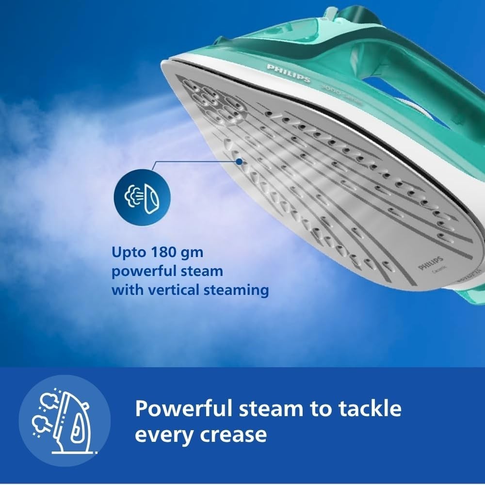 Philips SpeedPro DST3030/70 Steam Iron – 2400W | 180g Steam Boost | Ceramic Soleplate