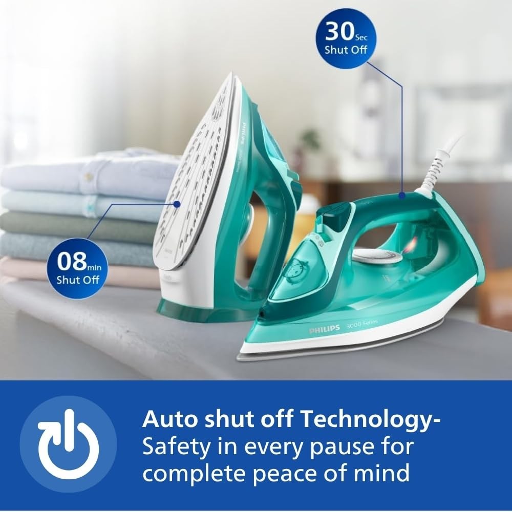 Philips SpeedPro DST3030/70 Steam Iron – 2400W | 180g Steam Boost | Ceramic Soleplate