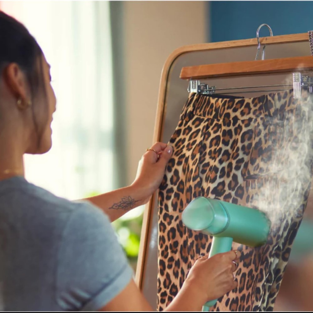Philips STH3010/70 1000W Garment Steamer, Kills 99.9% Bacteria - (Green)