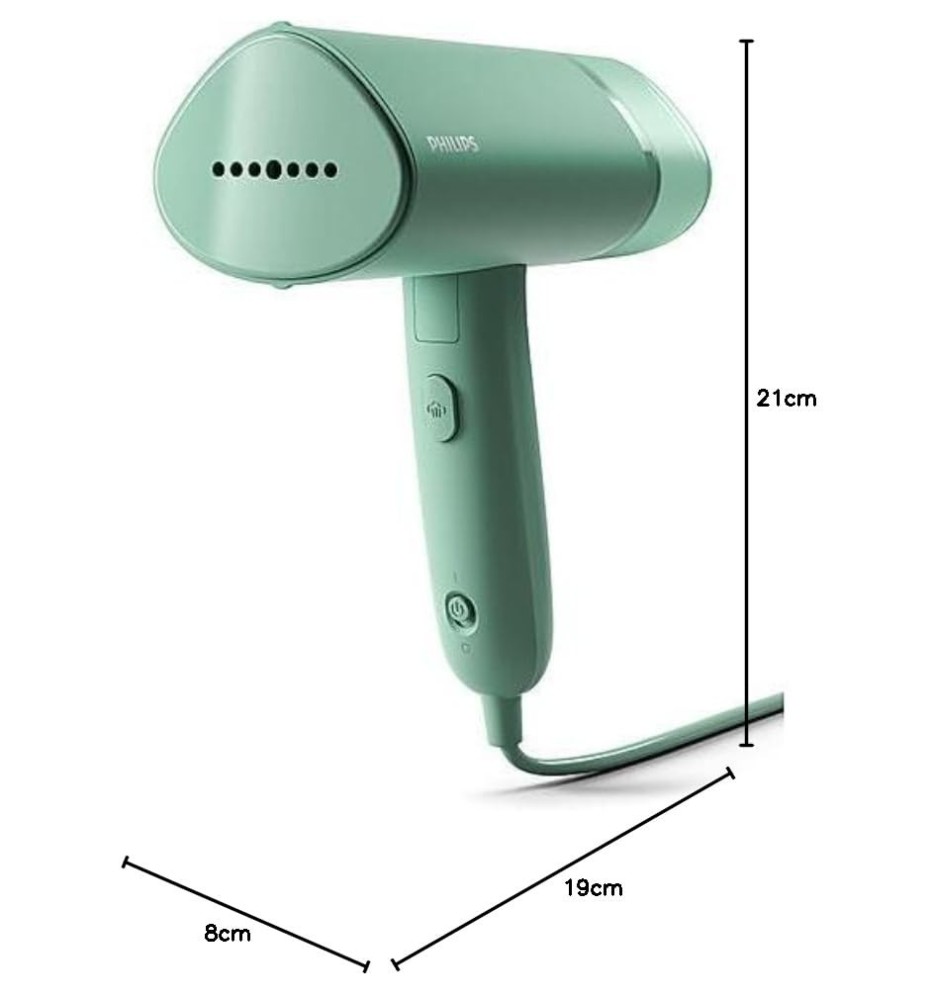 Philips STH3010/70 1000W Garment Steamer, Kills 99.9% Bacteria - (Green)
