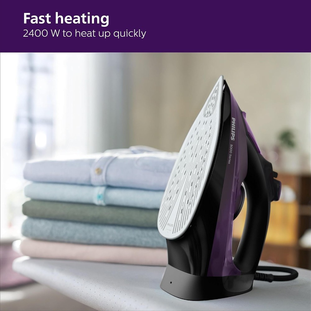 Philips DST5030/80 2400W Steam Iron with SteamGlide Plus Soleplate & 180g Steam Boost