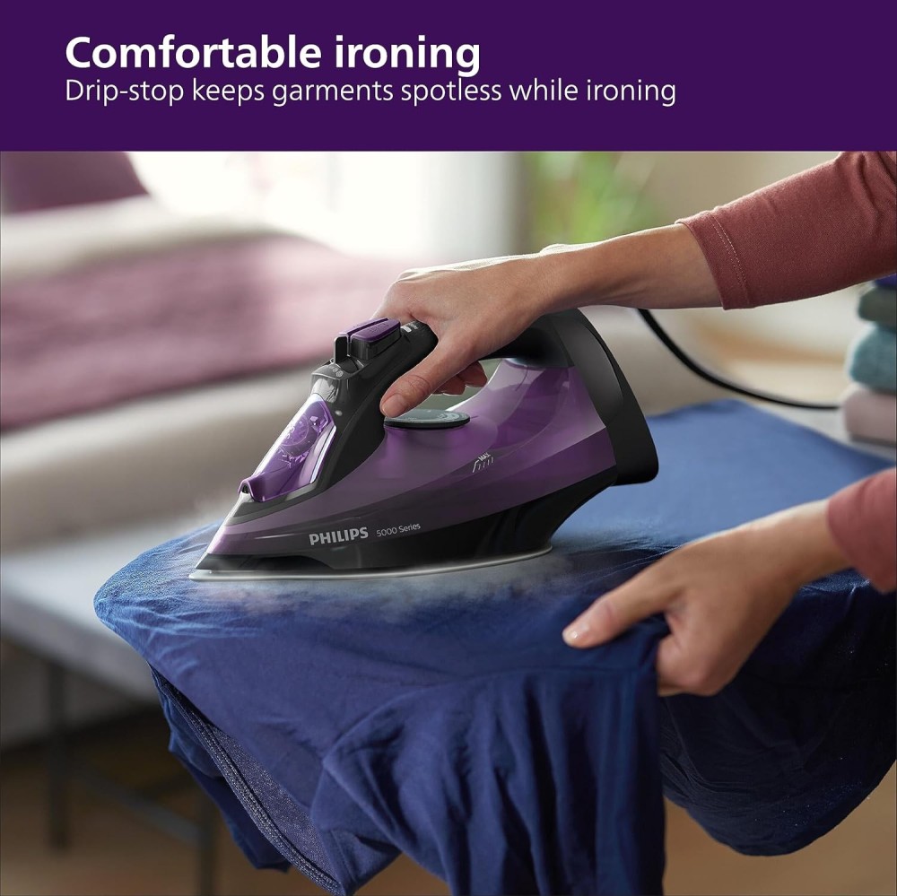 Philips DST5030/80 2400W Steam Iron with SteamGlide Plus Soleplate & 180g Steam Boost