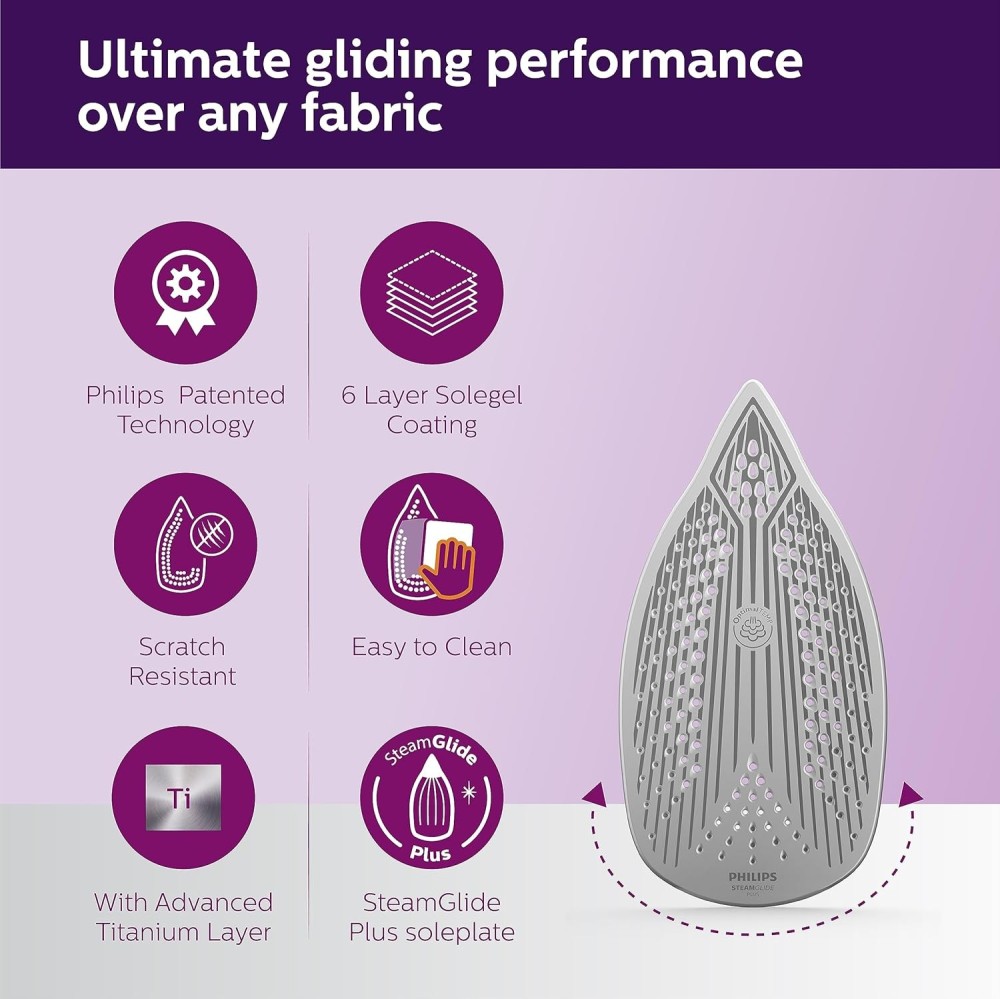 Philips DST5030/80 2400W Steam Iron with SteamGlide Plus Soleplate & 180g Steam Boost