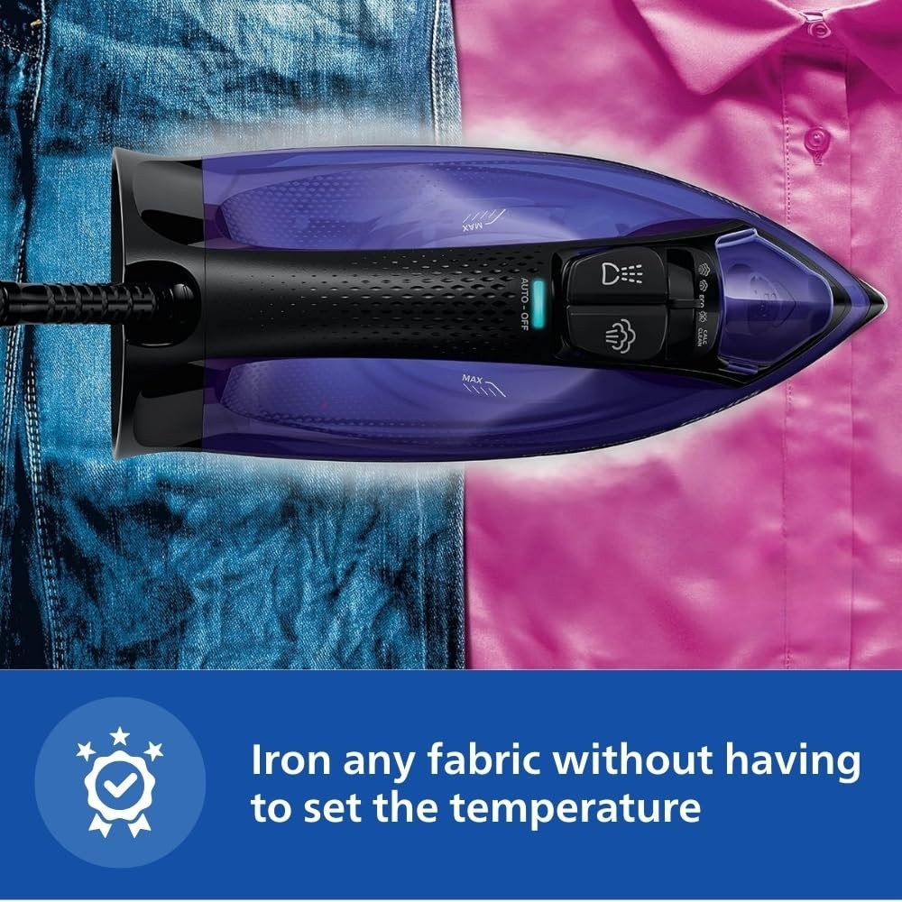 Philips GC3925/34 PerfectCare 2400W Steam Iron with OptimalTEMP Technology – Purple