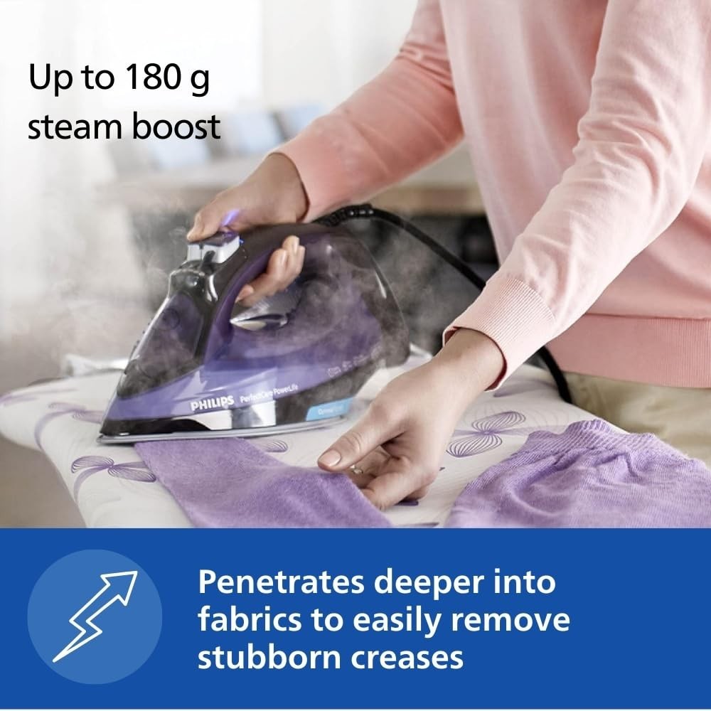 Philips GC3925/34 PerfectCare 2400W Steam Iron with OptimalTEMP Technology – Purple