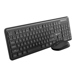 Portronics Key4 Combo 2.4GHz Wireless Keyboard & Mouse Set with Noiseless Keys, Multimedia Shortcut Keys, Ergonomic Design - (Black)