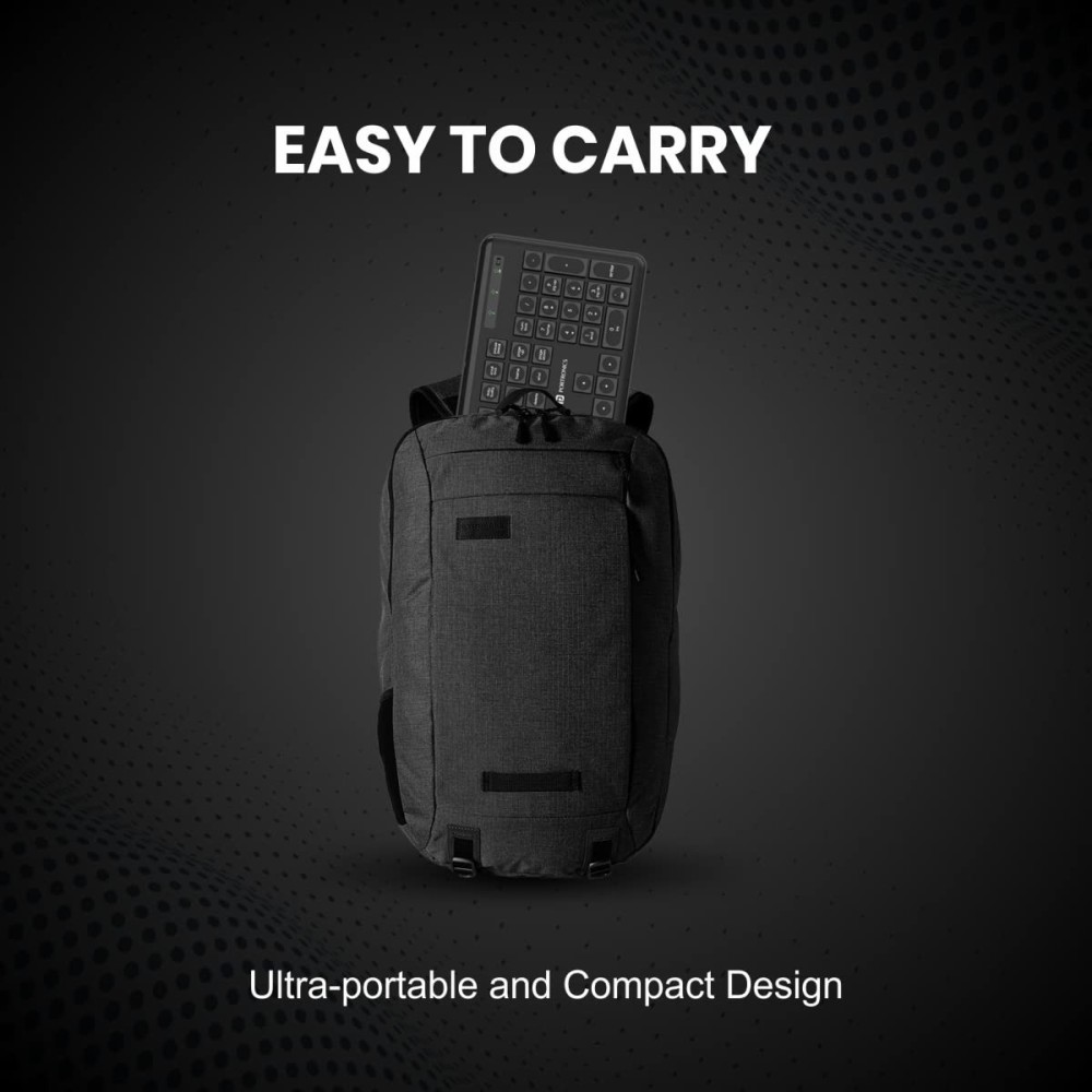 Portronics Key4 Combo 2.4GHz Wireless Keyboard & Mouse Set with Noiseless Keys, Multimedia Shortcut Keys, Ergonomic Design - (Black)