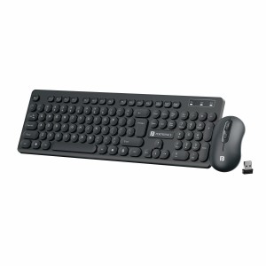 Portronics Key6 Combo Wireless Keyboard & Mouse Set 2.4GHz USB Receiver with Silent Keys, 1600 DPI, Spill Resistant - (Black)