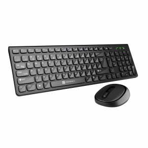 Portronics Key7 Combo Wireless Keyboard & Mouse Set with 2.4GHz USB Receiver, 10m Range, 12 Shortcut Keys, Adjustable DPI for PC, Laptop & Mac - (Black)