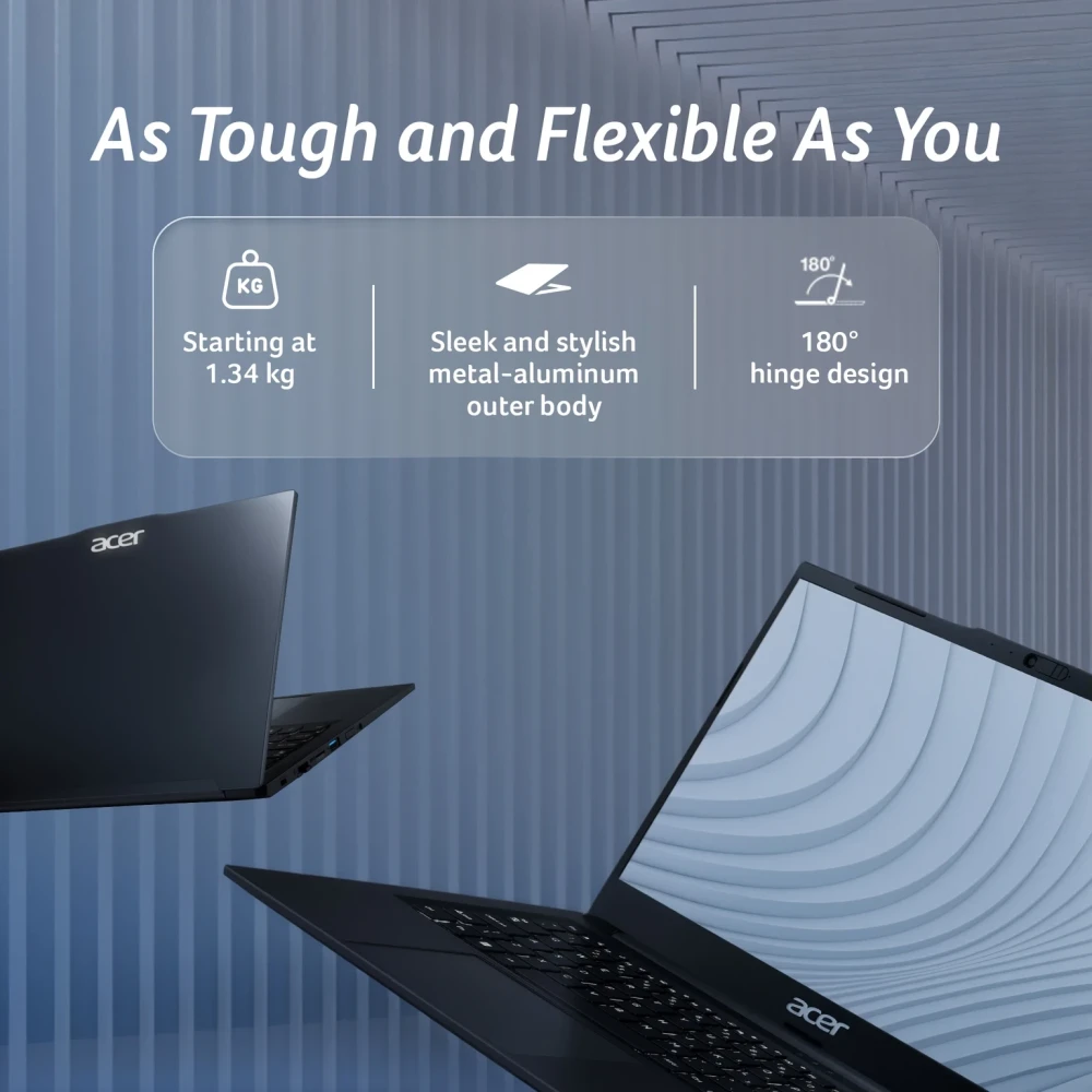 Acer UN.36HSI.002 AMD Ryzen 5 7430U 14 Inches Business Laptop (8GB/512GB SSD/Windows 11 Pro/Black/1.5 Kg)