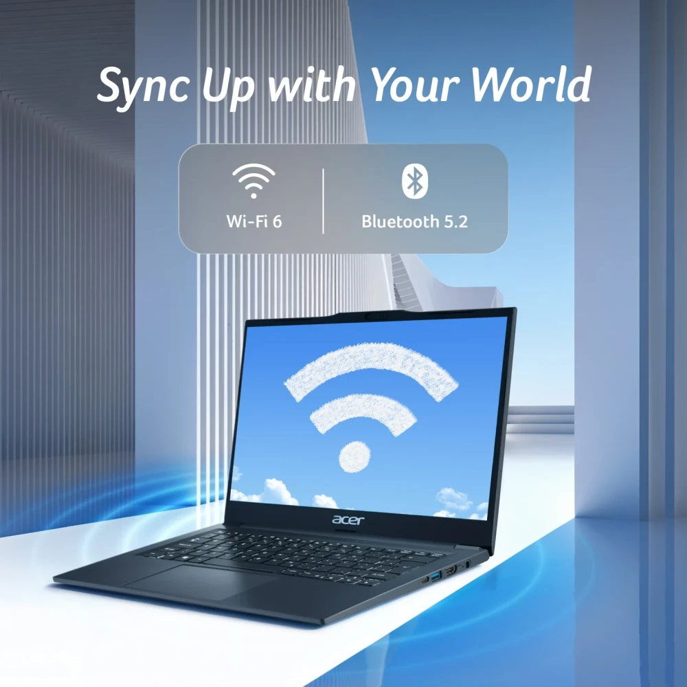 Acer UN.36HSI.002 AMD Ryzen 5 7430U 14 Inches Business Laptop (8GB/512GB SSD/Windows 11 Pro/Black/1.5 Kg)