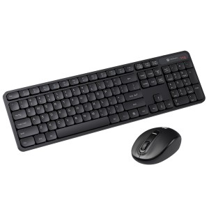 Portronics Key8 Combo Wireless Keyboard & Mouse Set with 2.4GHz USB Receiver, 104 Keys, Multimedia Hotkeys, Adjustable DPI for PC, Laptop & Mac - (Black)