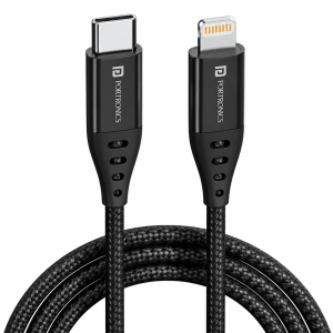 Portronics Konnect L1 20W Type-C to 8-Pin Quick Charging Cable (1 Meter)