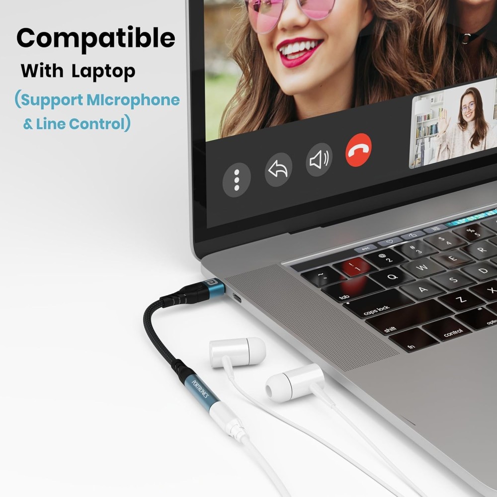 Portronics iKonnect C Pro Type-C to 3.5mm Audio Jack Connector with DAC