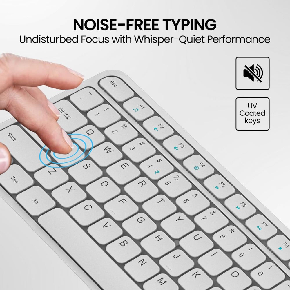 Portronics Ki-Pad 3 USB Wired Keyboard with Full-Size Keyboard with Large Keycaps, Multimedia Hotkeys & Numeric Keypad for Laptop, PC & Mac - (White)