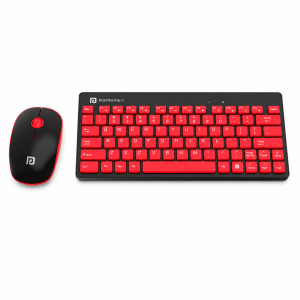 Portronics Key2 Combo Wireless Keyboard & Mouse Set with 2.4GHz USB Receiver, Silent Keys, 1200 DPI Optical Mouse, Multimedia Keys for PC & Laptop - (Black)