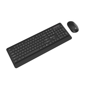 Portronics Key5 Combo Wireless Keyboard & Mouse Set with 2.4GHz USB Receiver, Silent Keys, 1200 DPI Optical Mouse, Full-Size Multimedia Keyboard for PC & Laptop - (Black)