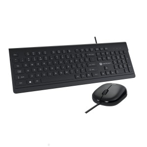 Portronics Keytonic Wired Keyboard & Mouse Ct Keys, High-Precision Mouse for PC & Laptop - (Black)