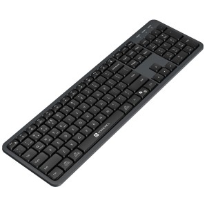 Portronics Akshr Prime Wireless Keyboard | Bluetooth + 2.4GHz Rechargeable Keyboard with Numpad, Multimedia Hotkeys for Laptop, PC, Smartphone & Tablet - (Black)