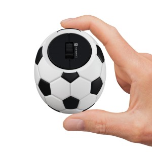 Portronics ToadPlay Football Mini Wireless Bluetooth Mouse with Dual Mode (BT + 2.4GHz), Rechargeable, Silent Click, Adjustable DPI - (White)