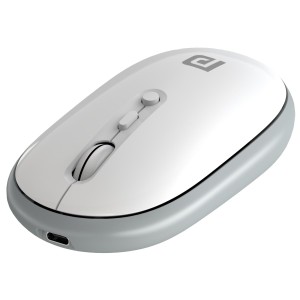 Portronics Toad II Bluetooth Mouse with Bluetooth 5.0 & 2.4GHz Dual Wireless, Rechargeable, 1600 DPI for Laptop, MacBook & PC - (Grey)
