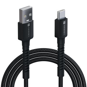 Portronics Konnect X USB to Type C Fast Charging Cable 3A 2M Nylon Braided