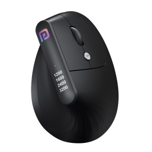 Portronics Toad Ergo Vertical Advanced Wireless Ergonomic Mouse 2.4GHz, 6D Buttons, Adjustable DPI up to 3200, Wrist Support - (Black)
