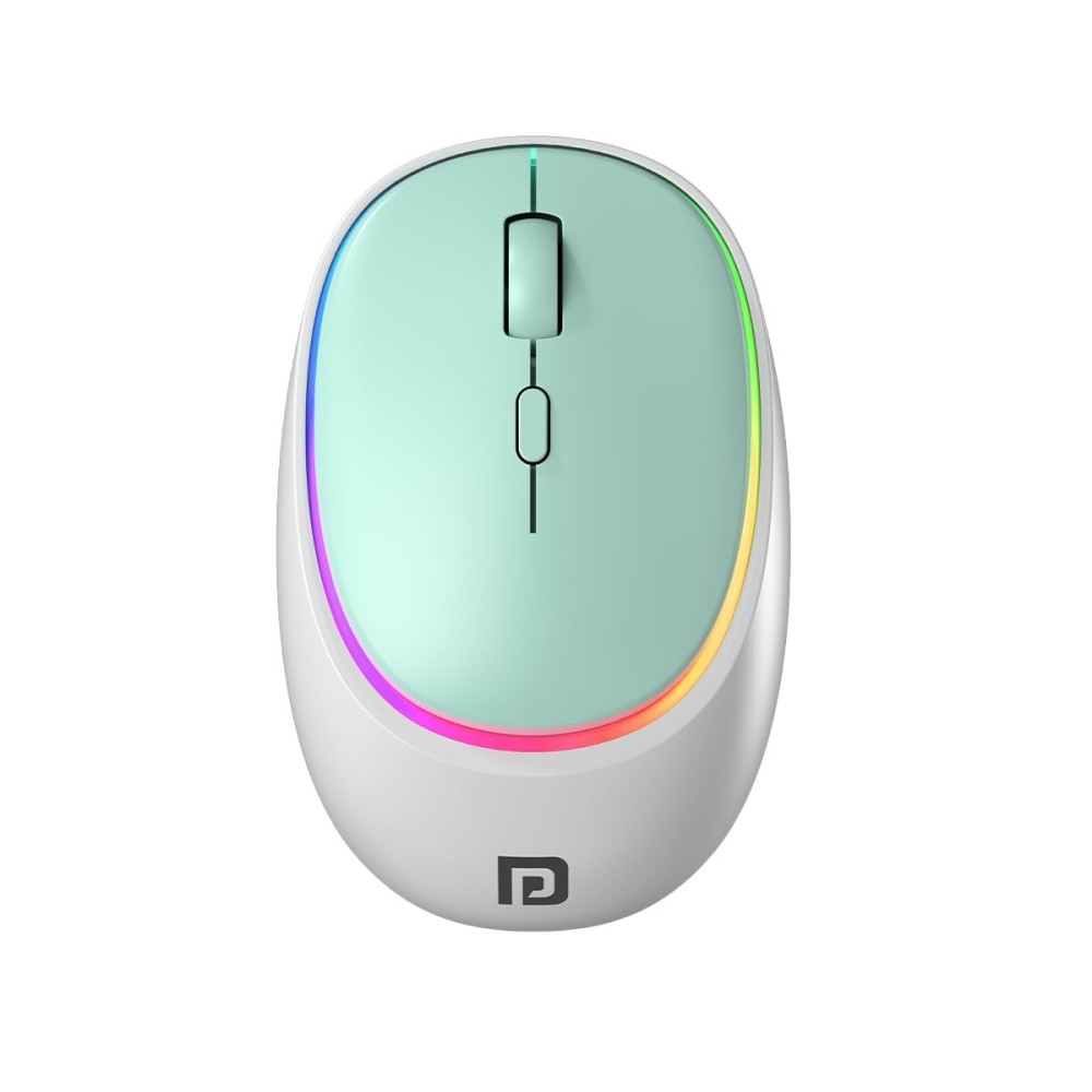 Portronics Toad IV Bluetooth & 2.4GHz Wireless Rechargeable Mouse with Multi-Device RGB Mouse with Adjustable DPI for Laptop, PC, Tablet & Smartphone - (Blue)