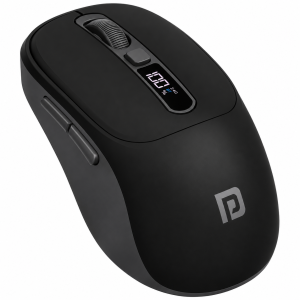 Portronics Toad 9 Wireless Bluetooth Mouse with Dual Mode (Bluetooth + 2.4GHz), Smart LED Display, Rechargeable, 4800 DPI, Multi-Device - (Black)