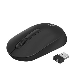 Portronics Toad 13 Wireless Mouse with 2.4GHz USB Nano Receiver, 1200 DPI Optical Sensor, Ambidextrous Design for Laptop, PC & Mac - (Black)