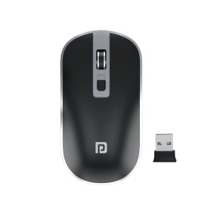 Portronics Toad 14 Wireless Mouse, 2.4GHz USB Nano Dongle, Adjustable 1400 DPI, Dual-Function Scroll Wheel - (Black)