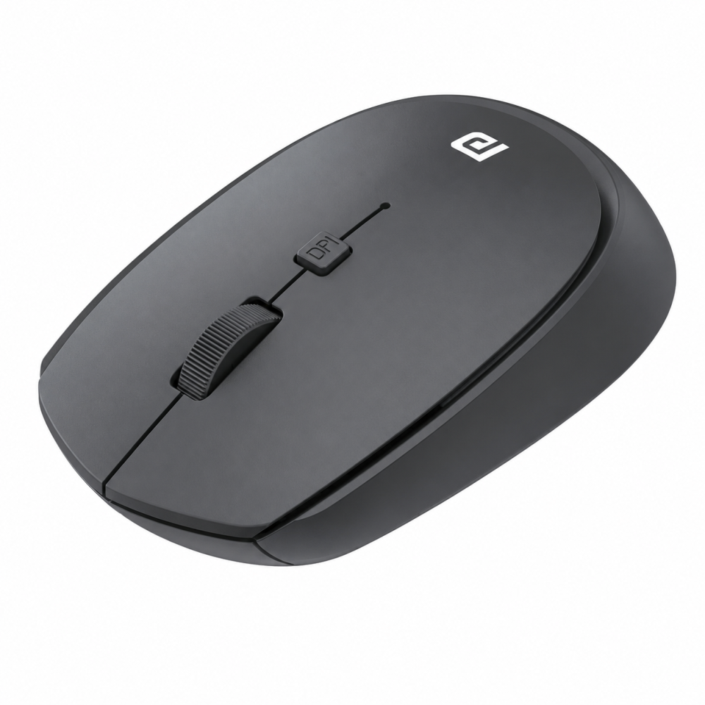 Portronics Toad 23 Wireless Optical Mouse with 2.4GHz USB Nano Dongle, Adjustable DPI, Click Wheel for Laptop, PC & Mac - (Black)