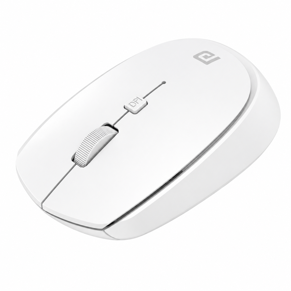 Portronics Toad 23 Wireless Optical Mouse with 2.4GHz USB Nano Dongle, Adjustable DPI, Click Wheel for Laptop, PC & Mac - (White)