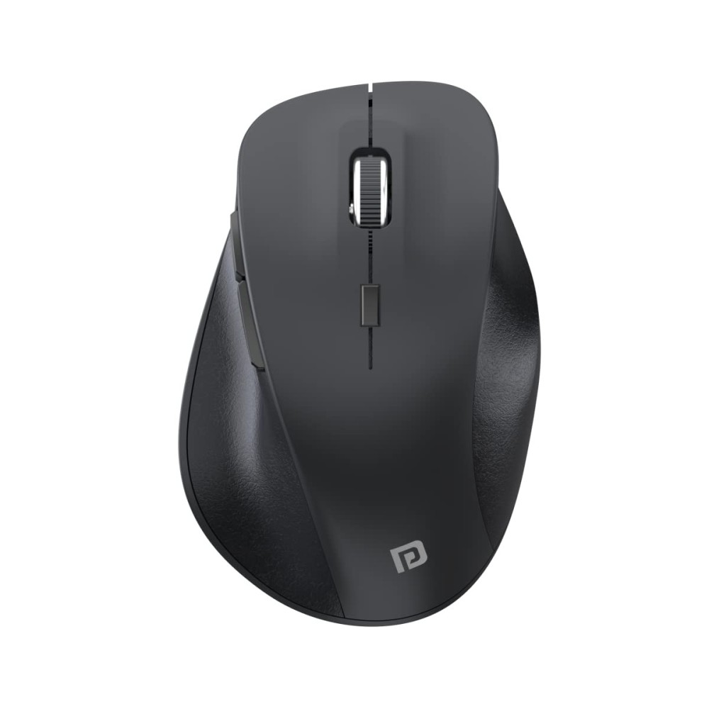 Portronics Toad 24 Wireless Mouse with 2.4GHz USB Nano Receiver, Adjustable 1600 DPI, Dual-Function Scroll Wheel for Laptop, Mac & PC - (Black)