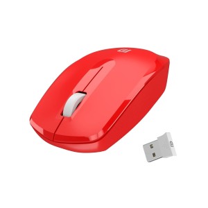 Portronics Toad 25 Wireless Mouse 2.4GHz with USB Nano Receiver, 1200 DPI Optical Sensor, Ambidextrous Design for PC, Laptop & MacBook – (Red)