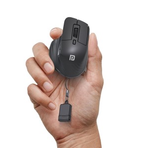 Portronics Toad Mino Rechargeable Bluetooth Mouse, Dual Wireless (Bluetooth + 2.4GHz), Multi-Device, Adjustable DPI, Compact Wireless Mouse for Laptop, PC, Tablet & Smartphone – (Black)