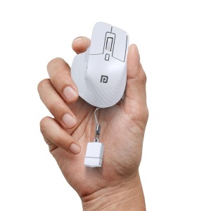 Portronics Toad Mino Rechargeable Bluetooth Mouse, Dual Wireless (Bluetooth + 2.4GHz), Multi-Device, Adjustable DPI, Compact Wireless Mouse for Laptop, PC, Tablet & Smartphone – (White)