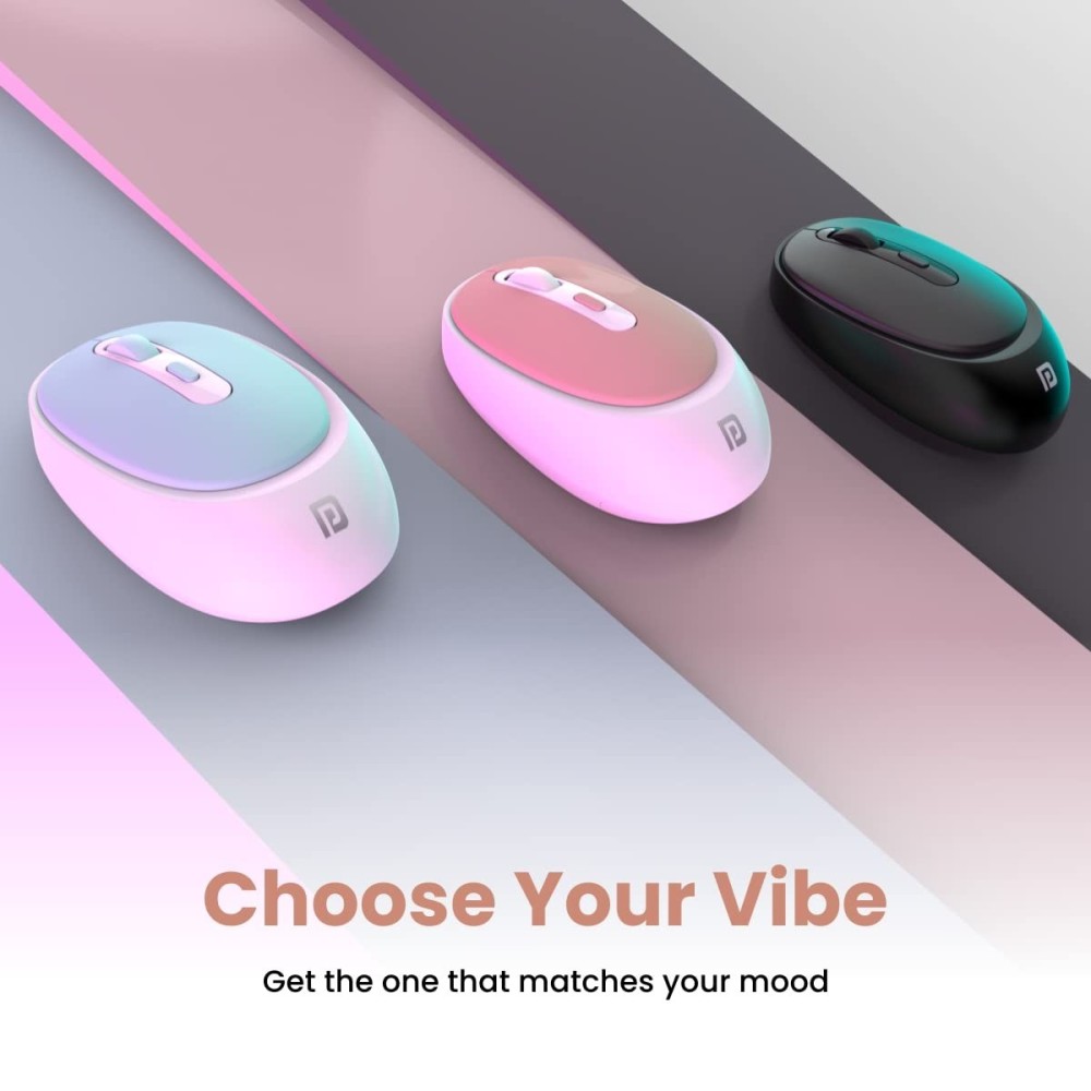Portronics Toad 27 Wireless Mouse with Silent Buttons, 2.4GHz USB Nano Receiver, Adjustable DPI for PC, Laptop & Mac – (Pink)