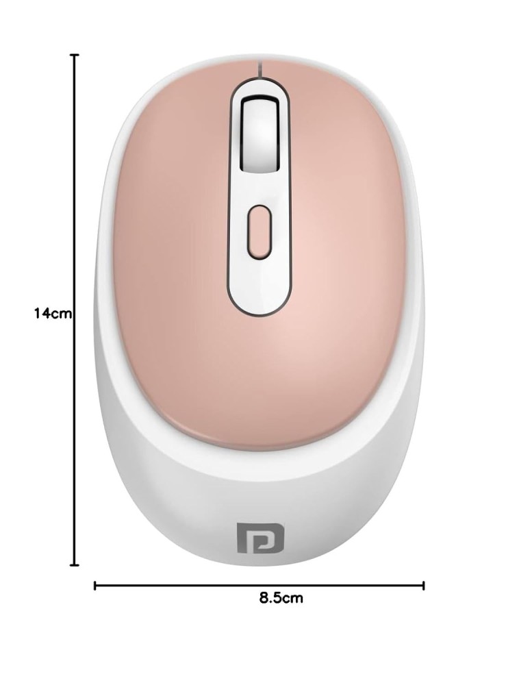 Portronics Toad 27 Wireless Mouse with Silent Buttons, 2.4GHz USB Nano Receiver, Adjustable DPI for PC, Laptop & Mac – (Pink)