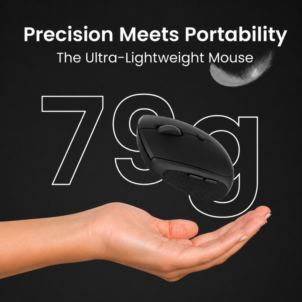 Portronics Toad 30 Wireless Mouse with 2.4GHz USB Receiver, 6 Buttons, Adjustable DPI, Ergonomic Silicon Grip for PC, Laptop & Mac – (Black)