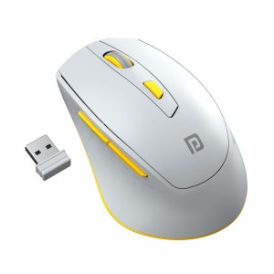 Portronics Toad 32 Wireless Mouse with 6 Buttons, 2.4 GHz Connectivity, 10m Working Range, Ergonomic Design, Adjustable Optical DPI, Auto Power Saving, for Laptop & PC - (Grey)