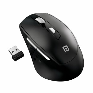 Portronics Toad 32 Wireless Mouse with 6 Buttons, 2.4 GHz Connectivity, 10m Working Range, Ergonomic Design, Adjustable Optical DPI, Auto Power Saving, for Laptop & PC - (Black)